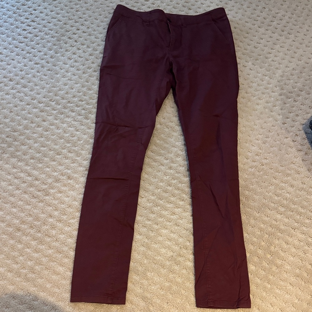 ASOS Men's Chinos in Burgundy